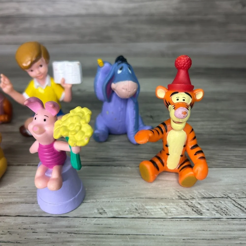 Winnie The Pooh Figures Lot Friends Cake Topper‎ Pooh Tigger Eeyore Christopher